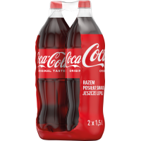 Gāzēts dzēriens COCA COLA, PET, 2x1.5l (DEP)