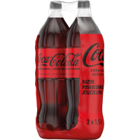 Gāzēts dzēriens COCA COLA Zero, PET, 2x1.5l (DEP)