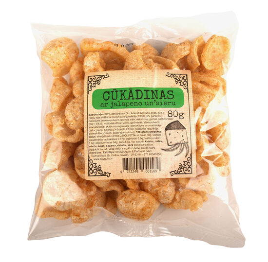 Cūkādiņas OU YES! ar jalapeno un siera garšu, 80g