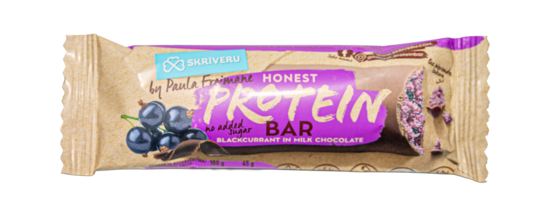 SKRĪVERU Upeņu proteīna batoniņš piena šokolādē 45g