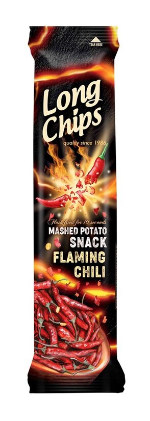 Kartupeļu plāksnes LONGCHIPS Flaming ar čili, 75g