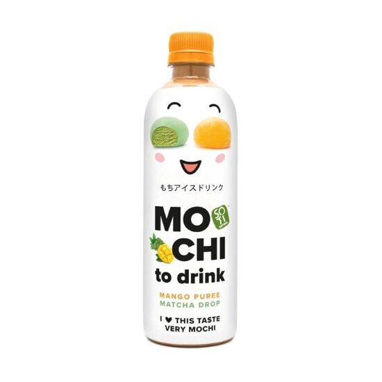 Dzēriens SOTI NATURAL Mochi, ar mango un matčas garšu, HDPE, 0.5l