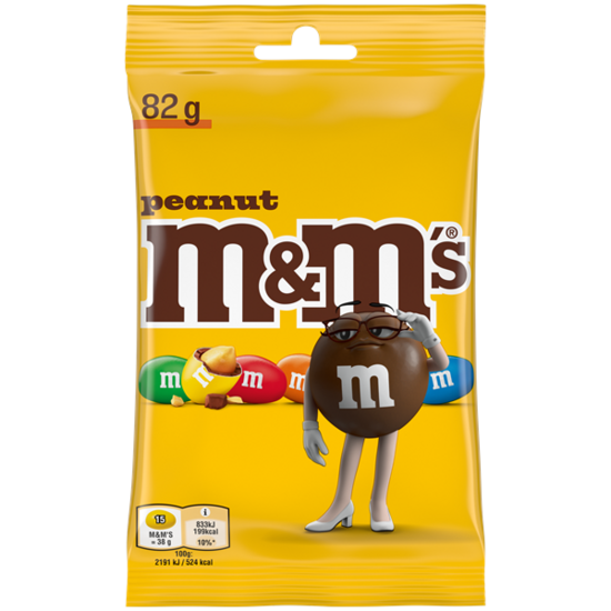 M&M's Peanut pouch bag 82g NEW