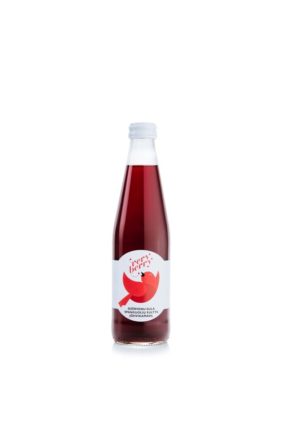 Dabīgā sula VERY BERRY, dzērveņu, stiklā, 0.33l (DEP)