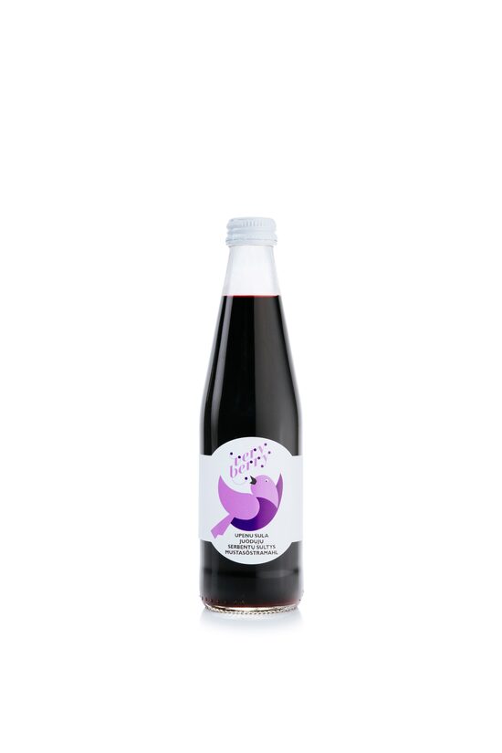 Dabīgā sula VERY BERRY, upeņu, stiklā, 0.33l (DEP)