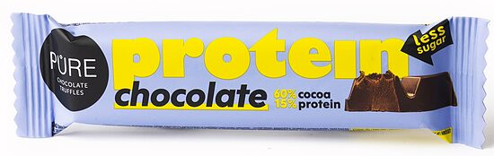 Tumšās šokolādes proteīna batoniņš 40g PURE
