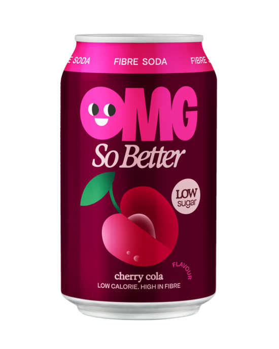 Gāzēts dzēriens OMG Cherry Cola, bundžā, 0.33l (DEP)