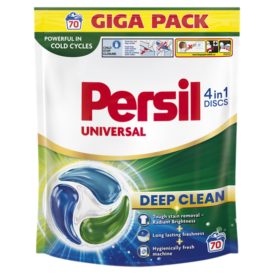 Veļas mazgāšanas kapsulas PERSIL Discs Universal, 70gab