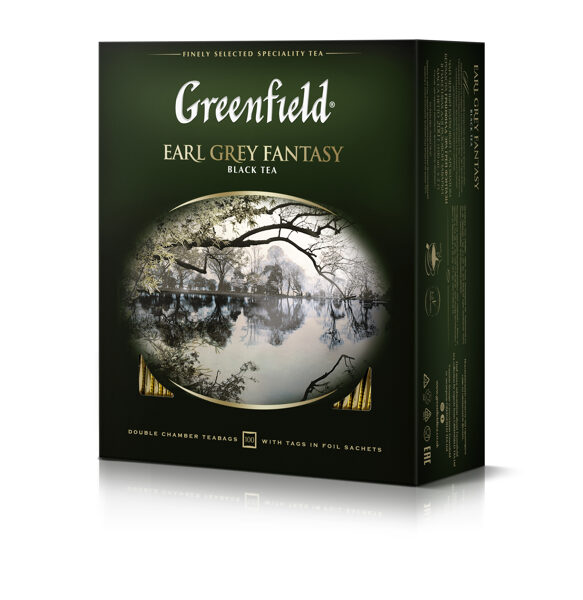 GREENFIELD "Earl Grey Fantasy" melnā tēja  100x2g