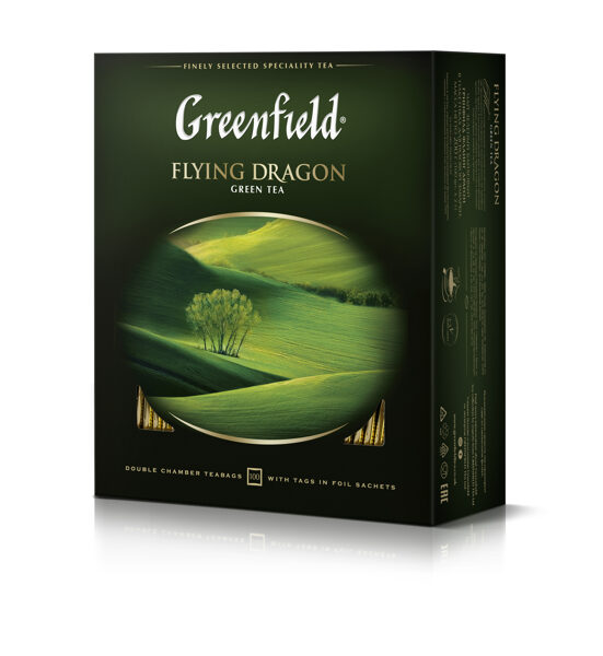 GREENFIELD "Flying Dragon" zaļā tēja  100x2g