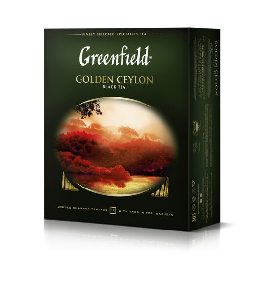 GREENFIELD "Golden Ceylon" melnā tēja  100x2g