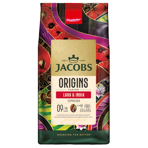 Kafijas pupiņas Jacobs Origins Laos & India  1kg