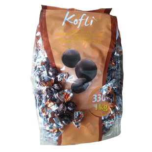 Šokolādes konfektes ar kafijas pupiņu KOFLI 1kg