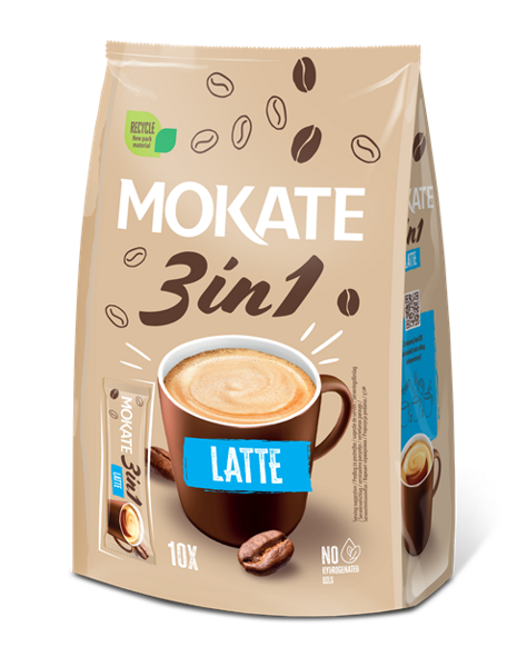 Kafijas dzēriens MOKATE 3in1 Latte maisiņā 15g x 10gb._NEW