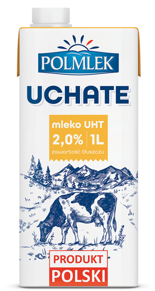 Piens UHT POLMLEK Uchate, 2%, 1l