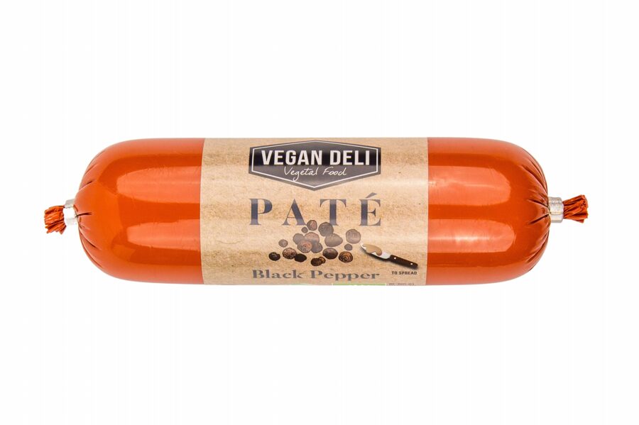 Bioloģiskā vegānu pastēte VEGAN DELI Pate, ar melnajiem pipariem, 150g