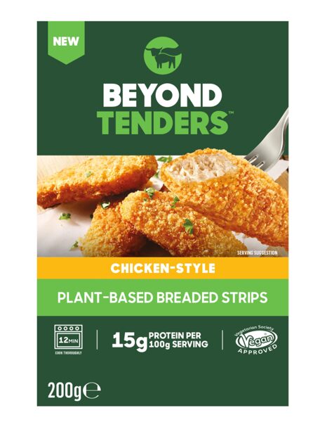 Saldētas vegāniskās strēmelītes uz augu bāzes, panējumā BEYOND TENDERS, 200g