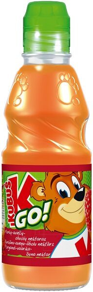 Nektārs KUBUŠ GO Burkanu-aveņu-ābolu, PET, 0.3l(DEP)