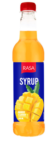 Sīrups RASA ar mango garšu, ar cukuriem un saldinātāju, PET, 0.5l (DEP)
