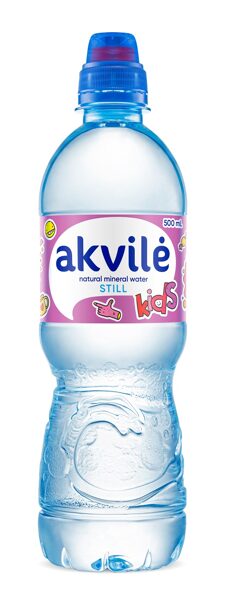 Naturāls minerālūdens AKVILE Kids, negāzēts, 0.5l PET (DEP)