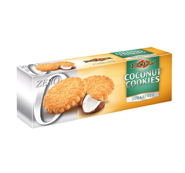 Kokosriekstu cepumi QUICKBURY, bez cukura, 130g