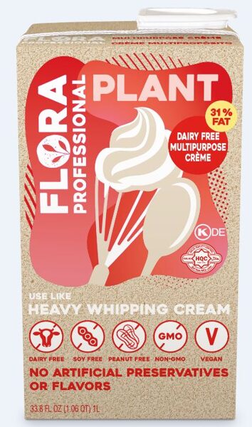 Augu tauku baze saldais krējums FLORA 31 %, 1l