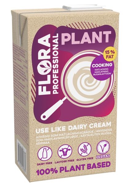 Augu tauku baze kulinārijas krēms  FLORA 15 %