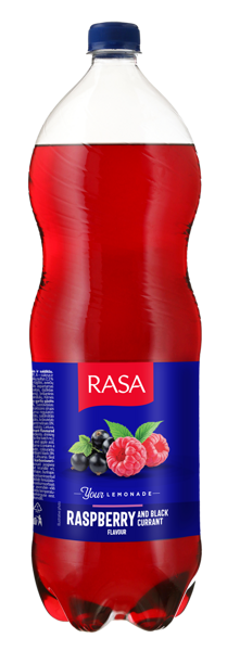 Gāzēts atspirdz.dzēriens RASA ar aveņu un upeņu garšu, ar cukuriem un saldinātāju, PET, 2l (DEP)