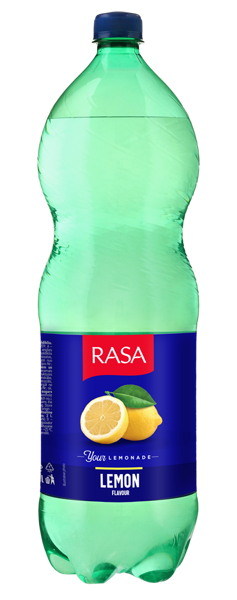 Gāzēts atspirdzinošs dzēriens RASA ar citronu garšu, ar cukuriem un saldinātāju, PET, 2l (DEP)