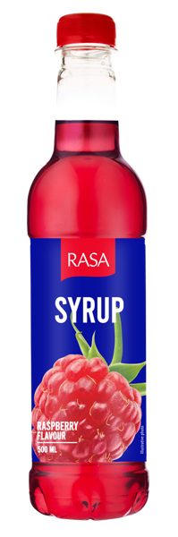 Sīrups RASA ar aveņu garšu, ar cukuriem un saldinātāju, PET, 0.5l (DEP)