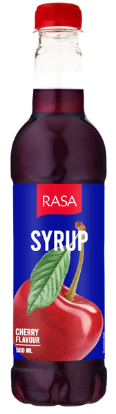Sīrups RASA ar ķiršu garšu, ar cukuriem un saldinātāju, PET, 0.5l (DEP)