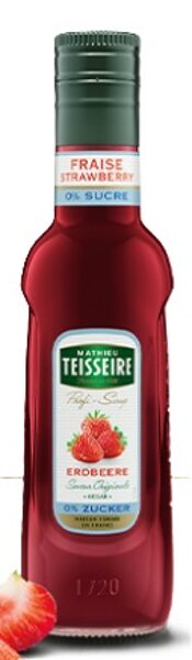 Sīrups TEISSEIRE Zemeņu, ar saldinātājiem, 0.25l (DEP)